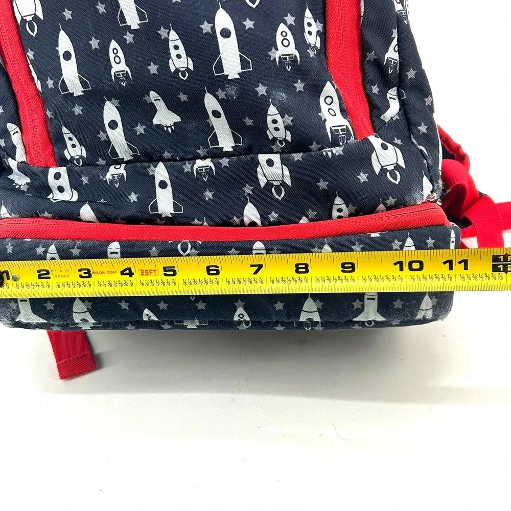 Bentgo Kids Backpack with Insulated Lunch Compartment Rocket Ship Navy Red